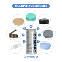 Bouteille cylindrique en aluminium laquée personnalisée 40*90mm 100ml de qualité alimentaire avec bouchon à vis pour huile de poisson et produits hépatiques