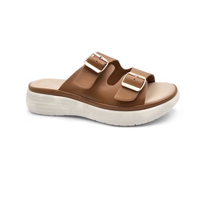 Estate donna confortevole <span class=keywords><strong>spiaggia</strong></span> scivolo rafia plateau sandali con cinturino a punta di chiusura all'ingrosso appartamenti per le signore - Product Image 2