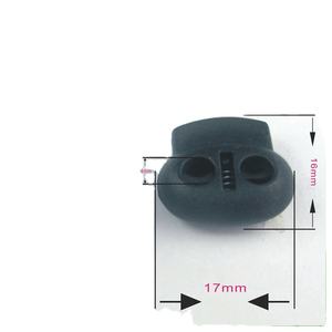 दो छेद के साथ फैशनेबल प्लास्टिक कॉर्ड स्टॉपर और प्लेटिंग तकनीक कॉर्ड लॉक सुविधा - Product Image 3