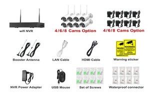 8CH 1080P <span class=keywords><strong>Wifi</strong></span> kết nối không dây an ninh Camera Kit - Product Image 4