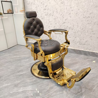 Fauteuil de Barbier Vintage pour Hommes, Chaises de Coiffure de Salon au Style Ancien, Idéal pour Salons