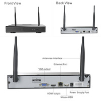 Eseecloud Caméra dôme IP sans fil NVR Wifi IP 16ch 5.0 mégapixels