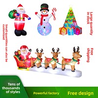 Décoration de jardin de Noël en forme de bonhomme de neige gonflable avec éclairage LED, matériau en polyester durable, style américain, décoration de fête en plein air JIAXUN
