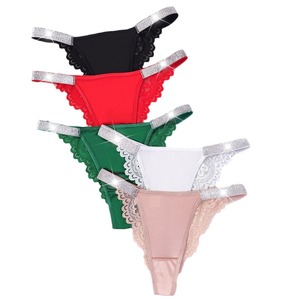 Biancheria intima Sexy Sexy Sexy da donna con lettera d'amore in Nylon Spandex mutandine da donna nero Transparentes biancheria intima - Product Image 1