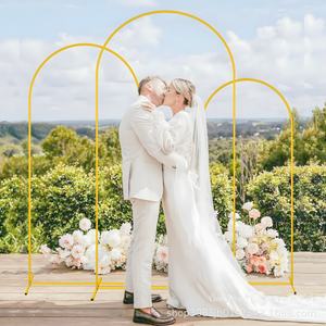 Cadre <span class=keywords><strong>de</strong></span> porte arqué en fer doré moderne W4 7,2 pieds, <span class=keywords><strong>vente</strong></span> chaude, support <span class=keywords><strong>de</strong></span> ballon pour la route <span class=keywords><strong>de</strong></span> mariage, <span class=keywords><strong>fond</strong></span> <span class=keywords><strong>de</strong></span> photographie - Product Image 2