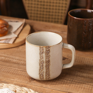 Tasses à thé en céramique émaillée décorative personnalisée de style nordique rétro, uniques et faites à la main, pour le café - Product Image 6