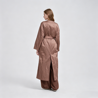 Trench-coat minimaliste pour femme en mélange coton-rayonne, coupe-vent décontracté et élégant pour le printemps