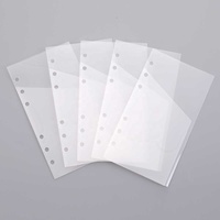 Carpeta de PVC Esmerilado Tamaño A6 Hongbo, Superventas, con Ranuras para Tarjetas, para Archivadores de 6 Anillas