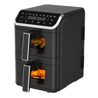 Friteuse à air compacte à double panier de 12 litres et 2800 W