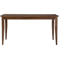 Table à manger rectangulaire Nuhoom en chêne malaisien couleur cacao chaud, 1,5 m, bois massif, durable, design moderne et minimaliste, mobilier de maison