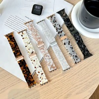 Bracelet de montre en fibre de carbone pour Apple Watch Series, bracelet en résine avec fermoir papillon, logo personnalisé OEM