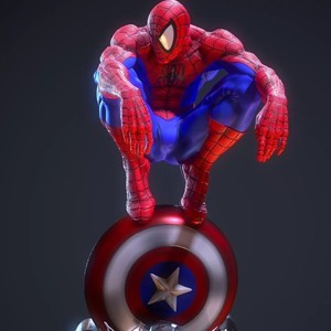 Sculpture personnalisée en fibre de verre de Spider-Man grandeur nature statue d'artisanat en résine pour la décoration - Product Image 5