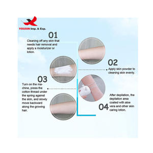 Épilateur électrique à fil pour l'épilation, design papillon, prix bas, pour femmes, pour le visage, avec fil en coton - Product Image 4