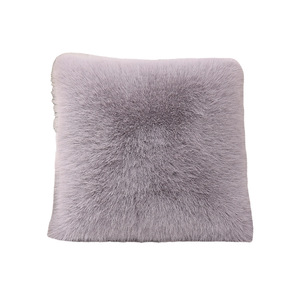 Coussin en fausse fourrure de renard en forme de cœur Shengxi, gris, extra doux, pour canapé, chambre à coucher, bureau, décoration - Product Image 3