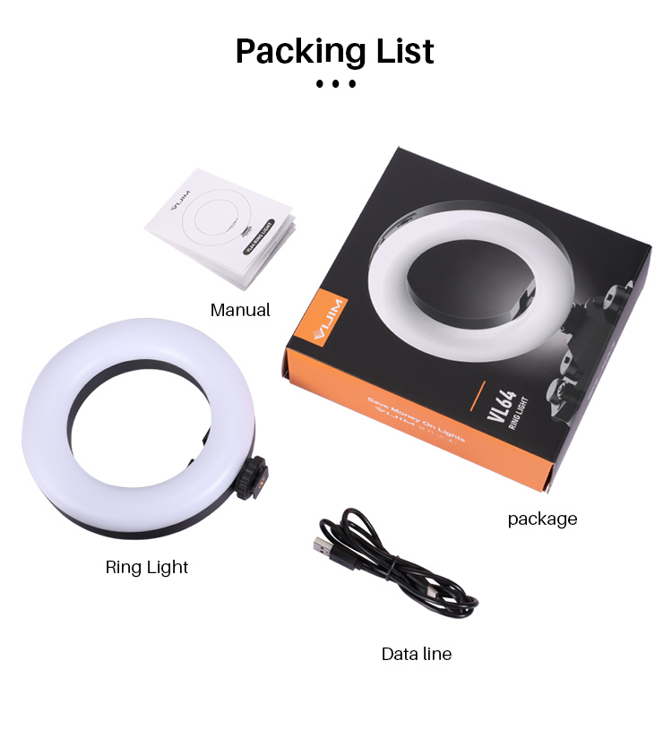 VIJIMVL64内蔵リチウム電池リングライト会議ライト飲用リングライト