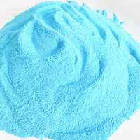Poudre à lessive bleu profond de qualité supérieure, 25kg, particules de détergent, matière première, mouchetée colorée pour la poudre à laver