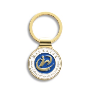 Hot Selling Simple Design Standard <b>Keychain</b> <b>Personalized</b> Epoxy Sticker Gold Metal <b>Keychain</b> - Product Image 3