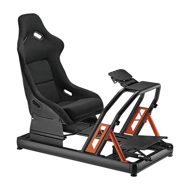 LRS08-BS02 Aluminum Gaming Racing Sim Simulator Cockpit Driving Rig for PS4 PS5 Xbox PC G25 G27 G29 G920 Car GTR Simracing Seat