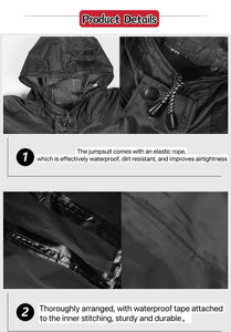 Chubasquero con capucha unisex, ropa de seguridad reflectante de una pieza, monos impermeables aislados para uniforme de trabajo protector - Product Image 3