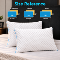 Oreiller en mousse à mémoire de forme déchiquetée Jeebay ODM avec housse zippée, support cervical réglable et rafraîchissant pour dormeurs sur le côté, emballage personnalisé