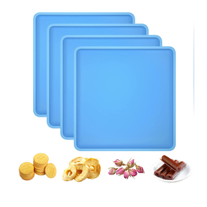 Reusable Rectangle Edge <b>Trays</b> <b>Non</b> <b>Stick</b> Silicone Sheets for Meat Food Silicon Dehydrator Mat - Product Image 1
