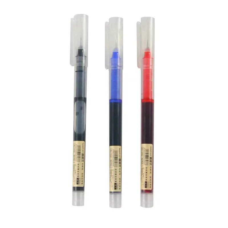 Escritório Atacado Alta Capacidade Reta Líquido Secagem Rápida 0.5mm Agulha Tubo Refil Gel Canetas Set Roller Ball Pen