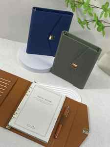 Wholesale OEM/ODM Classic Retro Design Leather Cover Journal <b>Sewing</b> Binding Customizable Size Custom Logo for Business Occasions - Product Image 2