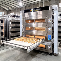 Horno Eléctrico Comercial de Plataforma Elevadora, 4 Niveles, 16 Bandejas, Gran Capacidad, para Pan y Pizza, Equipo de Panadería