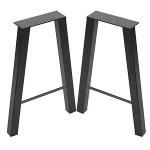 16 inch Set of 2 Industrial Rustic Type Steel Table Legs Dining Table Metal Iron Chair Bench Baking Finish Coffee Table Legs