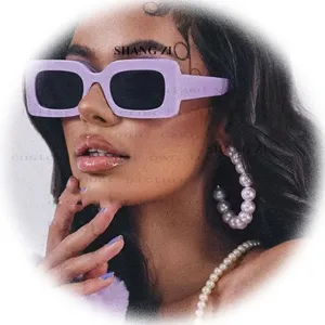NEW NQ9904 newest fashion unisex shades rectangle square sun glasses mens candy jelly colors custom women 2023