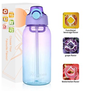 Bottiglia d'Acqua Riutilizzabile in Tritan con Aromi alla Frutta, Antigoccia, Sicura per Alimenti, con Capsule Aromatiche - Product Image 1