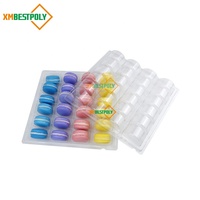 Boîte de présentation transparente en PET pour macarons, biscuits, desserts, baklavas – Barquette plastique blister 6, 12 ou 24 compartiments