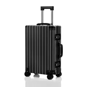 All-aluminum-magnesium Alloy Trolley Suitcase Spinner Code Luggage Business Travel Suitcase