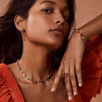 Anting-anting model drop warna emas, perak 925 berkualitas tinggi, harga grosir, koleksi baru Gemnel 2024.