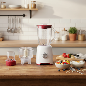 Mini mixeur portable 2-en-1, 4 lames, 2 vitesses, capacité de 1,4 L, ustensiles de cuisine, mixeur à fruits, presse-agrumes, <span class=keywords><strong>hachoir</strong></span> à <span class=keywords><strong>viande</strong></span> - Product Image 6