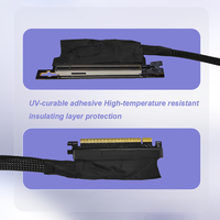 Câble Riser de Mise à Niveau pour Serveur Haute Vitesse, Bande Passante 128 Go/s, Connecteur Vertical, Isolation Adhésive UV, PCI-E 5.0, Centre de Calcul IA