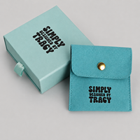 Coffret à bijoux et pochette en velours, emballage tiroir, logo personnalisé imprimé pour collier, boucles d'oreilles, bracelet, cadeau