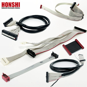 Kabel Rakitan IDC ke IDC 40Pin Berpelindung PVC Elektronik 2.54mm, Kabel Datar Pelangi - Product Image 2
