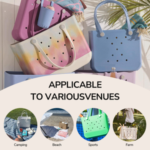 Borsa da Spiaggia in EVA e Silicone Impermeabile Personalizzabile, Stile Classico <span class=keywords><strong>O</strong></span> Bags con Due Manici e Chiusura Aperta, LOGO Personalizzato - Product Image 5
