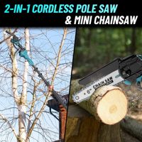 Mini-tronçonneuse électrique F.EASY.D 21V 6 pouces 8 pouces, batterie lithium rechargeable, pour travaux sur le bois
