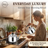 Bouilloire Magnétique Classique en Gros pour Usine, 3-10L, en Acier Inoxydable, avec Poignée en Silicone, pour Cuisine Moderne, Vente en Gros