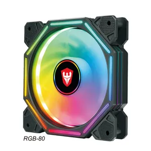 SATE(RGB-80) OEM RGB 팬 120mm PC 컴퓨터 냉각 팬 rgb RF 원격 제어 속도 led 케이스 팬 공장 가격
