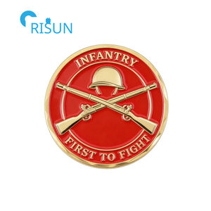 Insignes personnalisés d'infanterie à musket croisé, médaillon de ranger, pièces commémoratives, pièce de défi personnalisée pour ranger et infanterie - Product Image 3