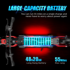 Scooter Plegable de 11 Pulgadas con Motor de 3000W*2, Batería de Litio y Aluminio para Desplazamientos Urbanos y Viajes en Metro, Modelo FWV2 - Product Image 2