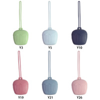 Organisateur de sucette en Silicone Portable sans BPA avec lanière bébé mamelon Clip chaîne bébé dessin animé Silicone anneau de dentition sac de sucette