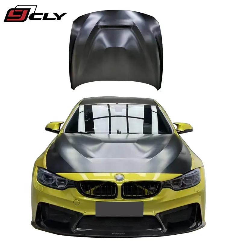 CLY GTS car Hood for BMW M3 F80 M4 F82 upgrade GTS Hood aluminium cover M3 M4 GTS Bonnet scoop engine hood