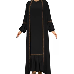 Abaya Sequined Women Muslim <b>Dress</b> Femmes Robe Musulmane Islamic Clothing Kimono Abaya Designs - Product Image 2