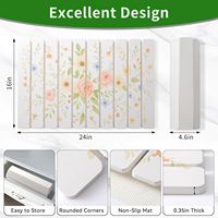 Tapis de séchage pliables en diatomite anti-moisissure à séchage rapide pour vaisselle et bouteilles, adaptés aux comptoirs