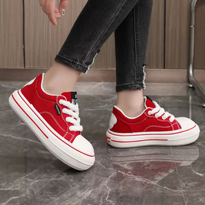 2026 New Breathable Canvas Lace-up Women's Shoes <b>Summer</b> Autumn Fashion Trend Student Campus Sports Casual <b>Flats</b> - Product Image 1