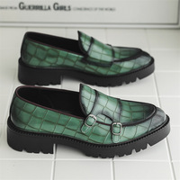 Mocasines de Cuero Sintético de Lujo para Hombre 2025, Estilo Italiano, Zapatos Casuales de Vestir con Aumento de Altura para Oficina y Fiesta